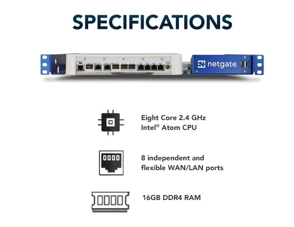 Thông số cơ bản của Netgate 8200 MAX pfSense+ Security Gateway