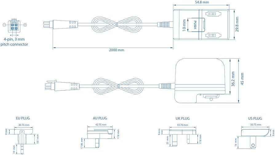 Bộ chuyển nguồn Teltonika PR3P2EU3 EU power supply 24W