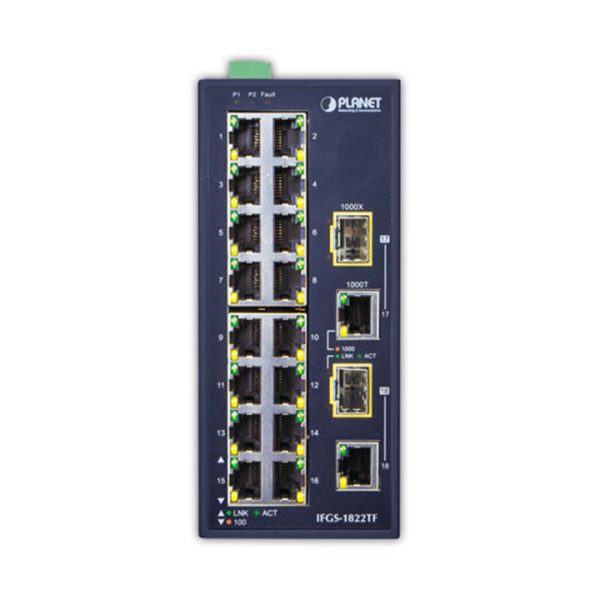 Switch công nghiệp Planet IFGS-1822TF