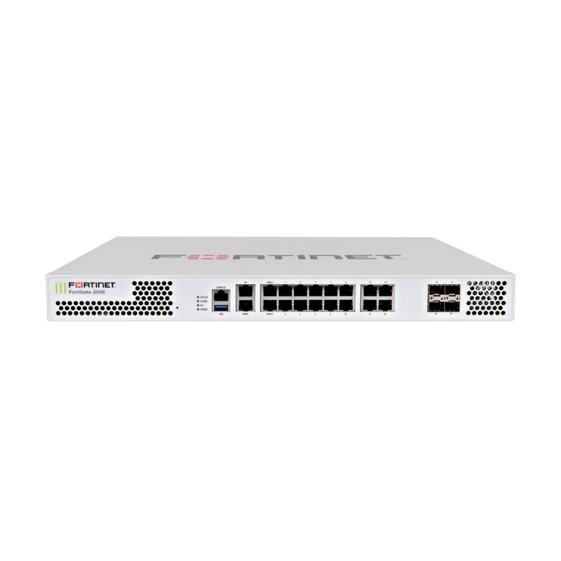 Firewall Fortinet FortiGate 200E (FG-200E)  Thiết bị tường lửa cho văn phòng doanh nghiệp 250 người dùng