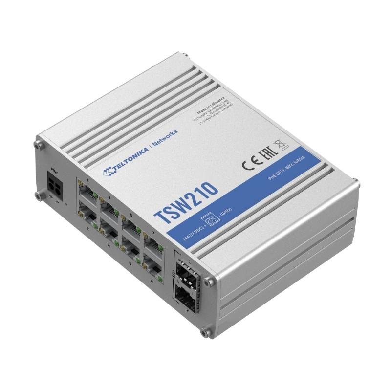 Switch công nghiệp Teltonika TSW210  2 x SFP  8x Gigabit Ethernet Ports