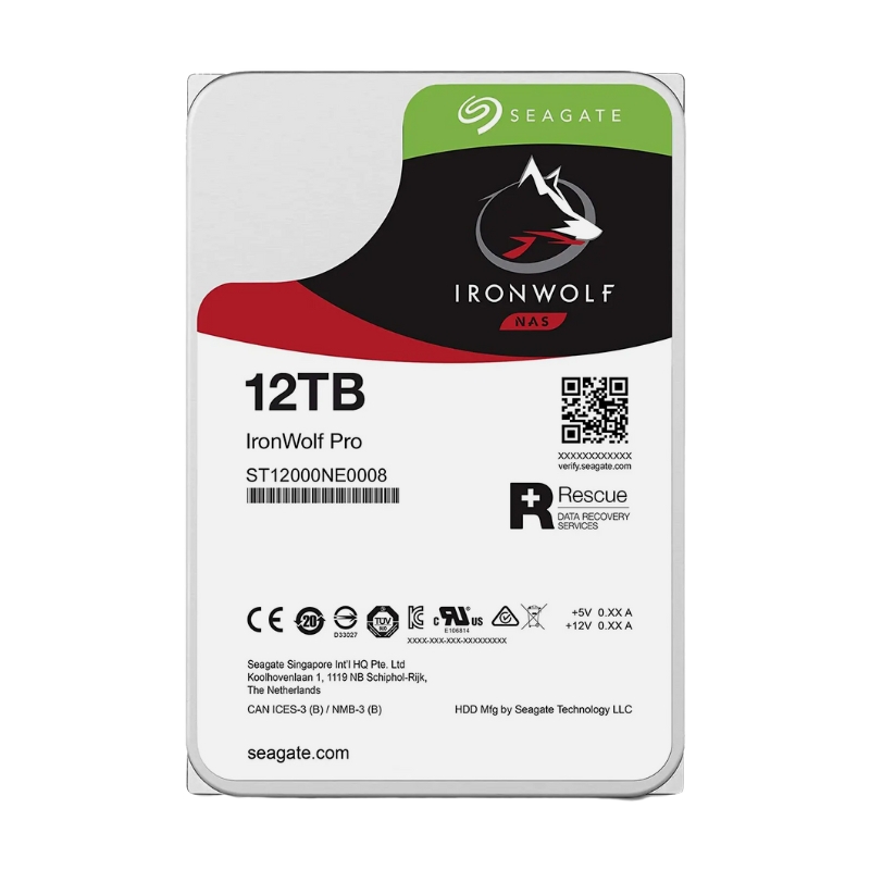 Ổ cứng HDD Seagate Ironwolf Pro 12TB (ST12000NT001) 3.5 inch  7200RPM  SATA  256MB Cache