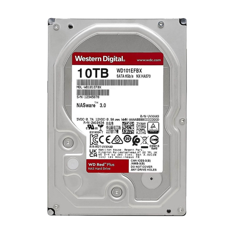 Ổ cứng WD Red Plus 10TB  3.5  SATA 3  256MB Cache  7200RPM (WD101EFBX)