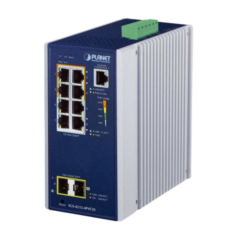 IGS-4215-4P4T2S  switch công nghiệp 8 cổng ethernet Planet