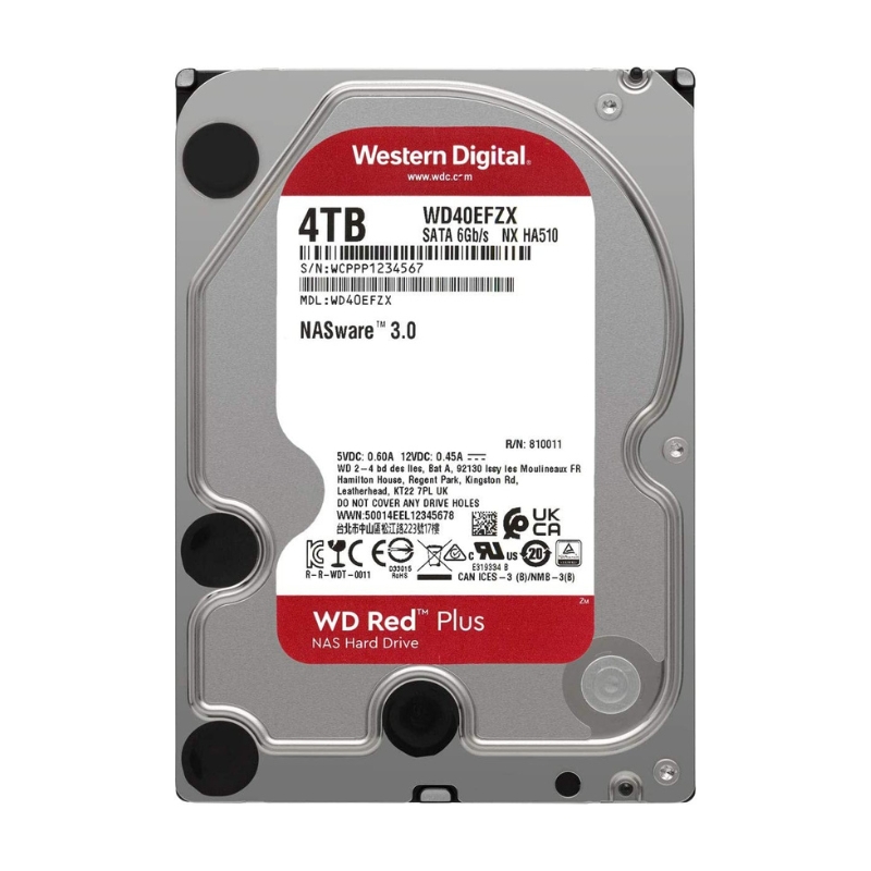 Ổ cứng WD Red Plus 4TB  3.5  SATA 3  128MB Cache  5400RPM (WD40EFZX)