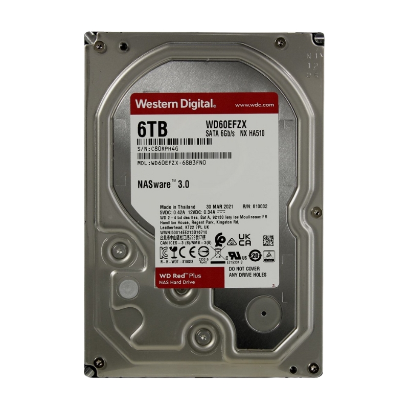 Ổ cứng WD Red Plus 6TB  3.5  SATA 3  128MB Cache  5640RPM (WD60EFZX)