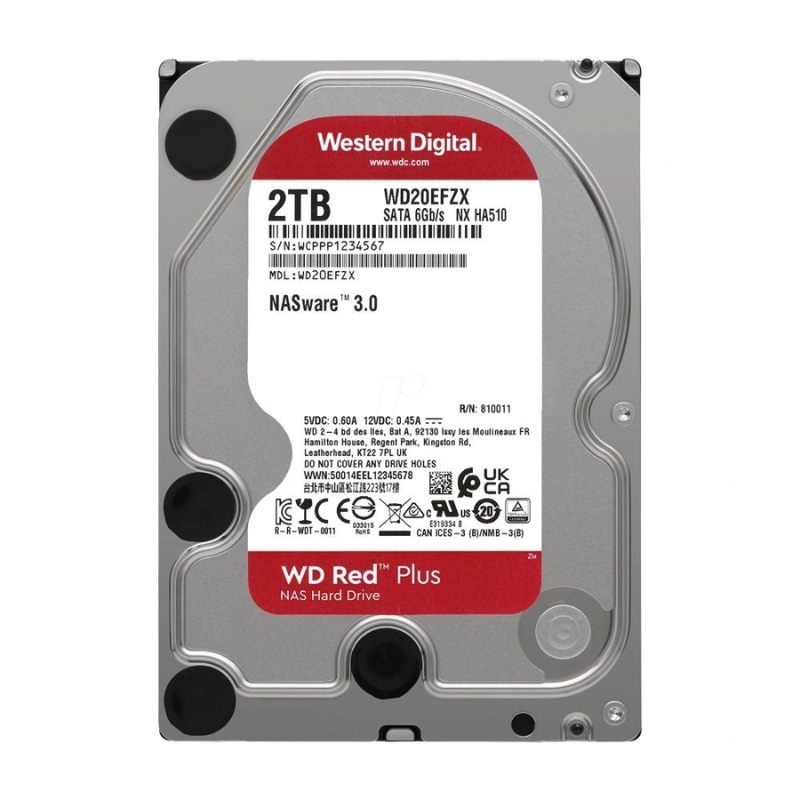 Ổ cứng WD Red Plus 2TB  3.5  SATA 3  128MB Cache  5400RPM (WD20EFZX)