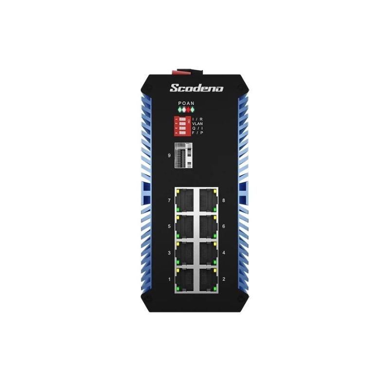 Scodeno SIS65-1GX8GT-X Switch Công Nghiệp 9 Cổng 1*1000 Base-X  8*10/100/1000 Base-T None PoE